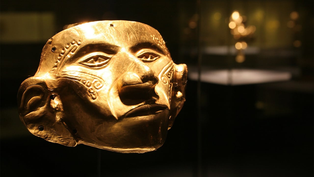 Pieza precolombina en el Museo del Oro de Bogotá.