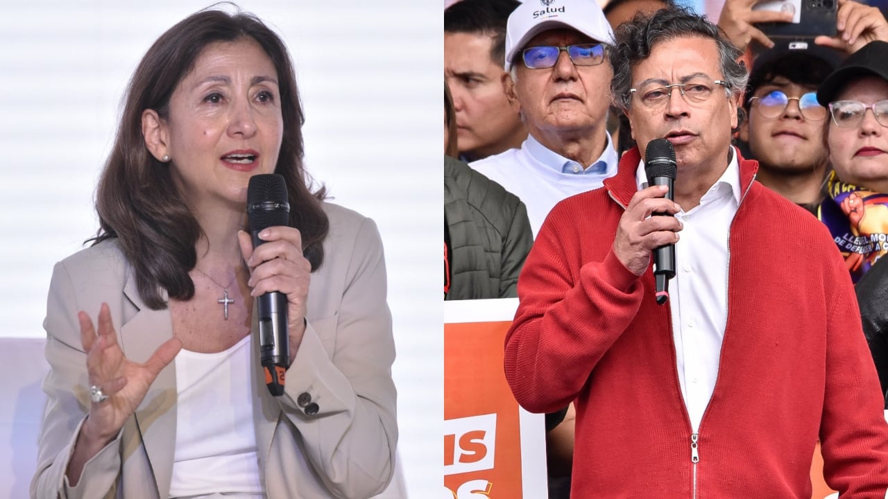 La excandidata Ingrid Betancourt y el presidente Gustavo Petro.