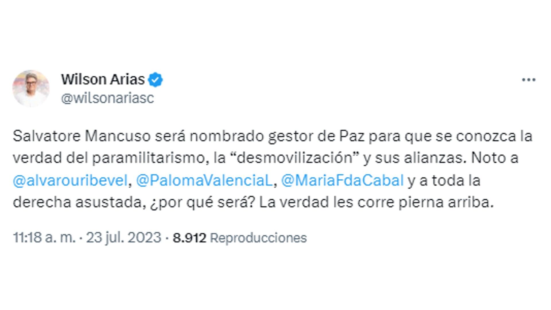 Trino de Wilson Arias.