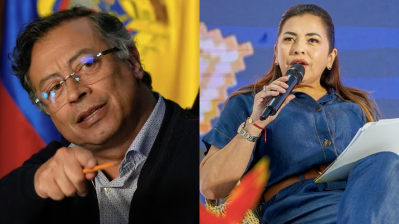 El presidente Gustavo Petro y la gobernadora Rafaela Cortés.