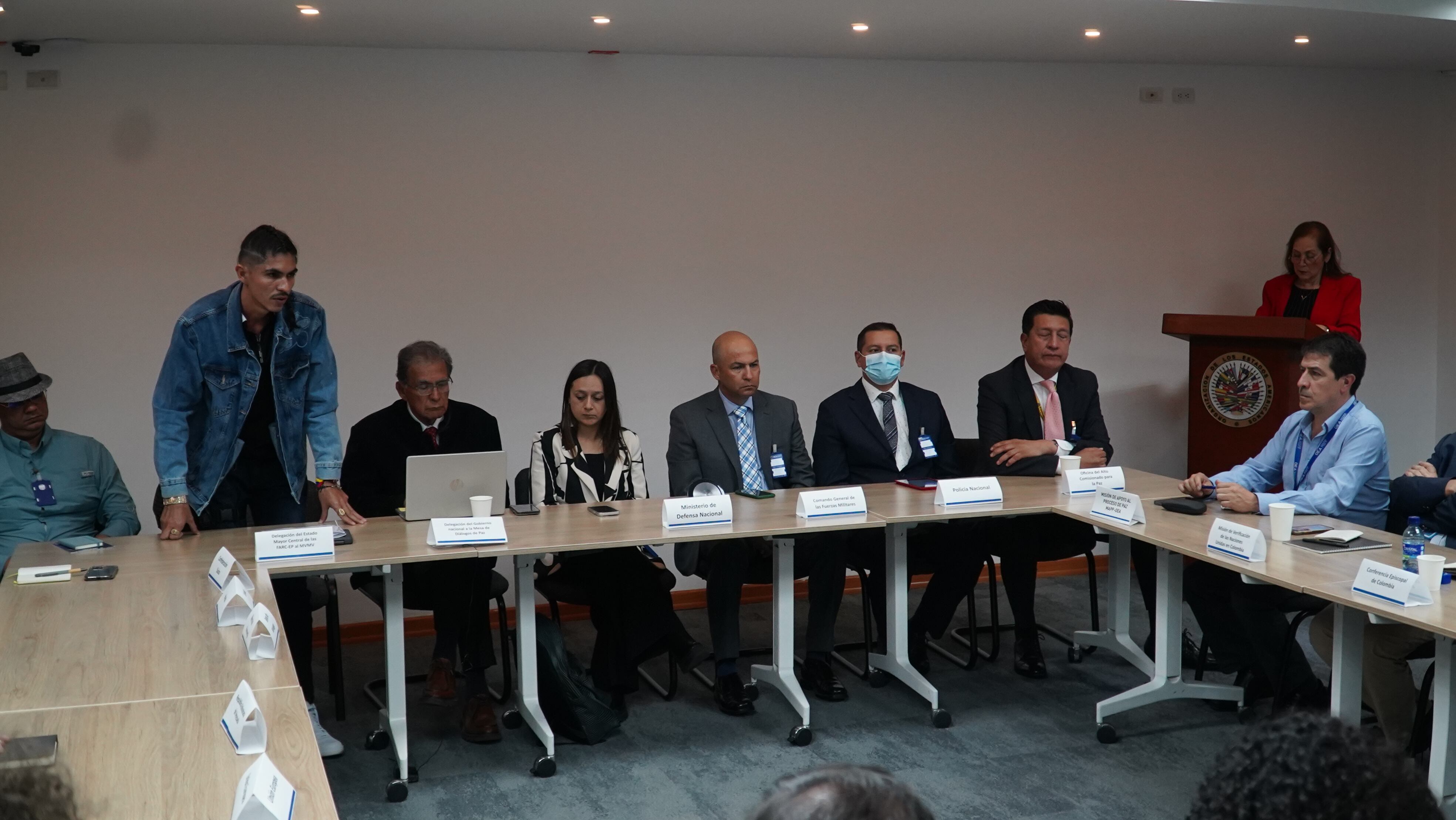 13 de diciembre de 2023. Instalación del Mecanismo de Veeduría, Monitoreo y Verificación que se encargará de verificar el cumplimiento del Acuerdo de Respeto a la Población Civil y Cese al Fuego entre el gobierno y las disidencias (Cortesía OACP).