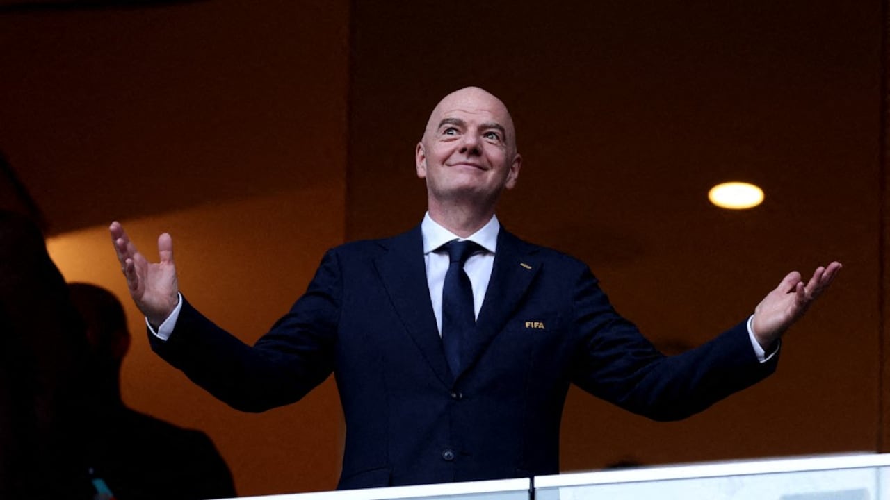 El presidente de la FIFA, Gianni Infantino, asiste al partido de dieciseisavos de final de la Copa Mundial de la FIFA 2026 entre los Países Bajos y Marruecos en el Estadio de Monterrey, el 29 de junio de 2026, en Guadalupe, México