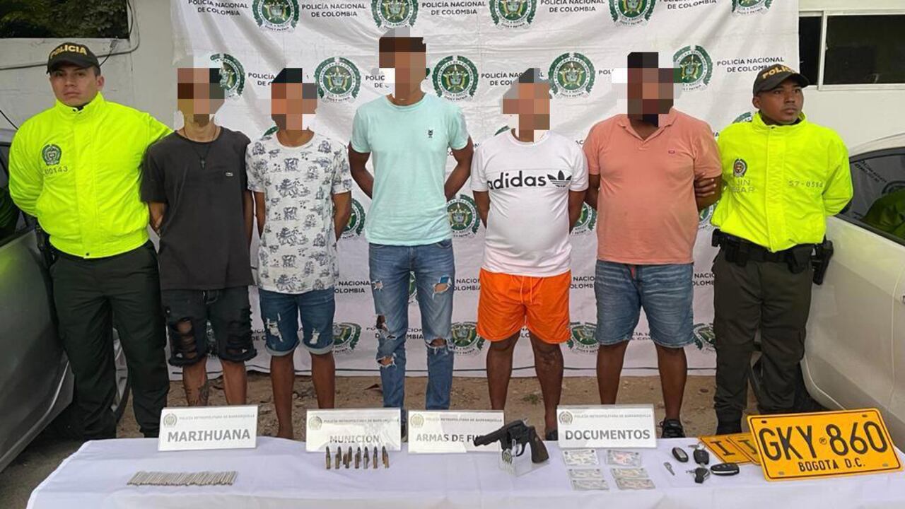 Estos son los capturados a quienes les hallaron armas, municiones y partes de vehículos robados además de tres carros hurtados.
