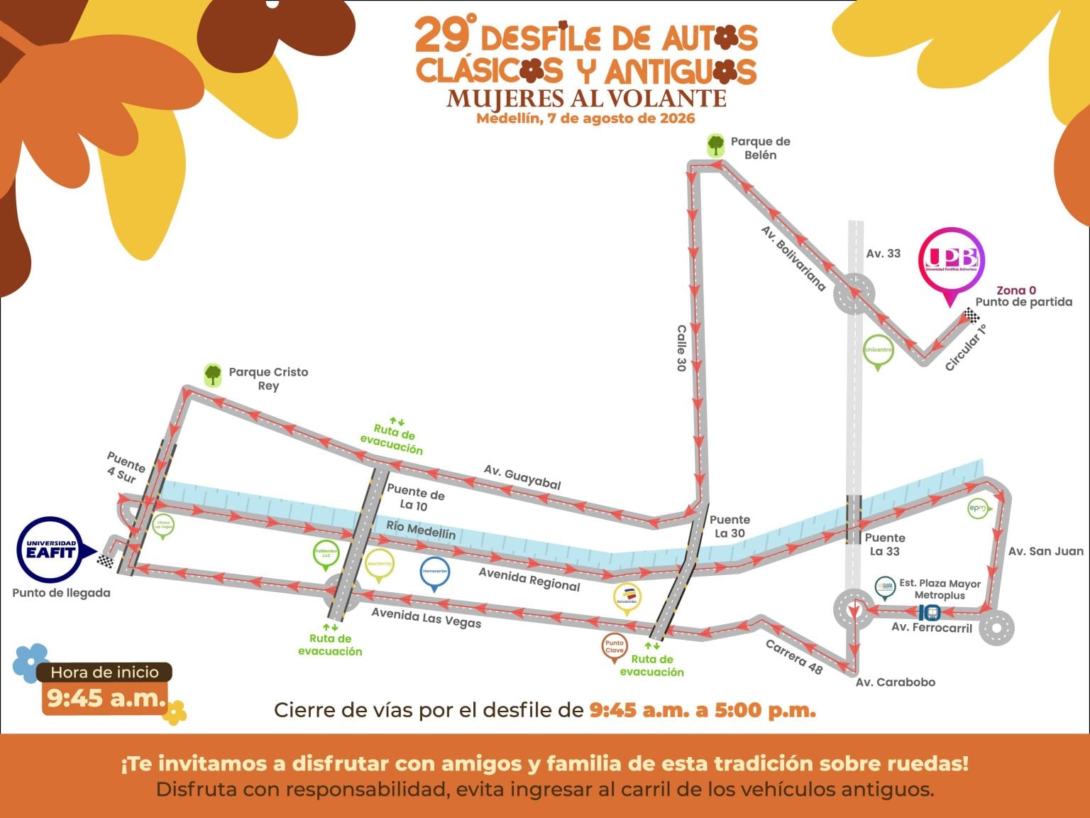 Recorrido del Desfile de Autos 2026