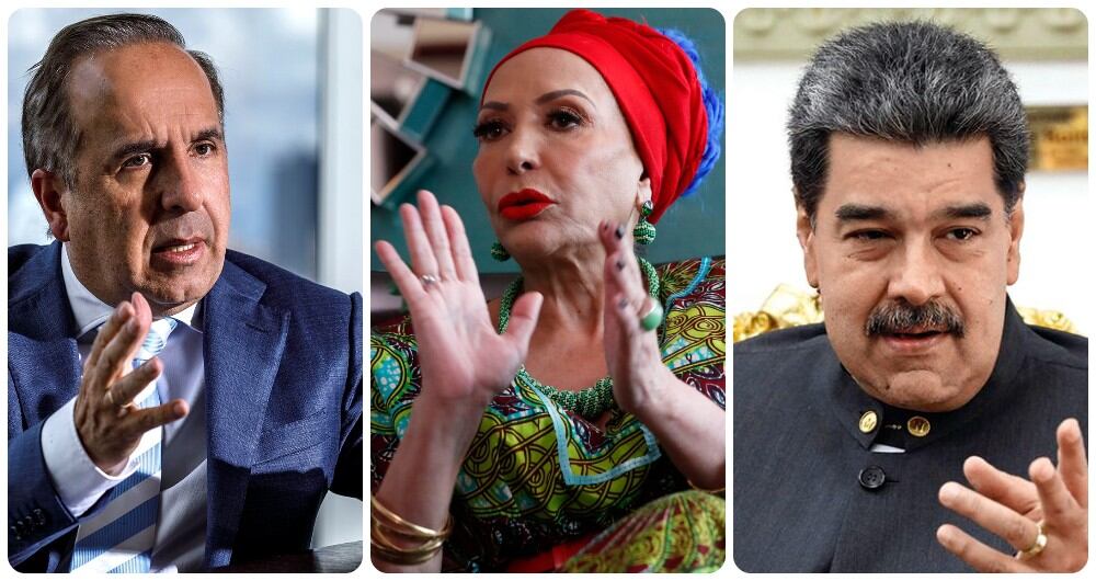 Guillermo Reyes, Piedad Córdoba y Nicolás Maduro.