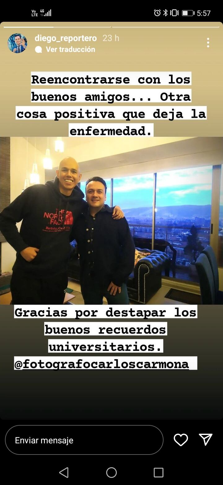 El periodista compartió el especial momento que vivió