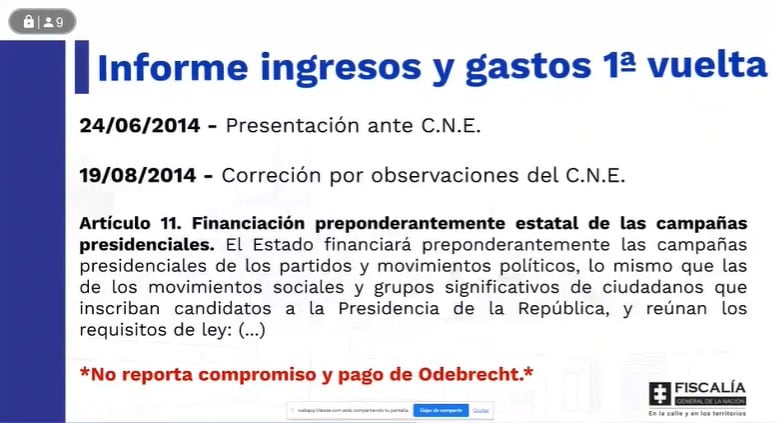 Forma de pagos de Odebrecht y los informes de la campaña Zuluaga Presidente.