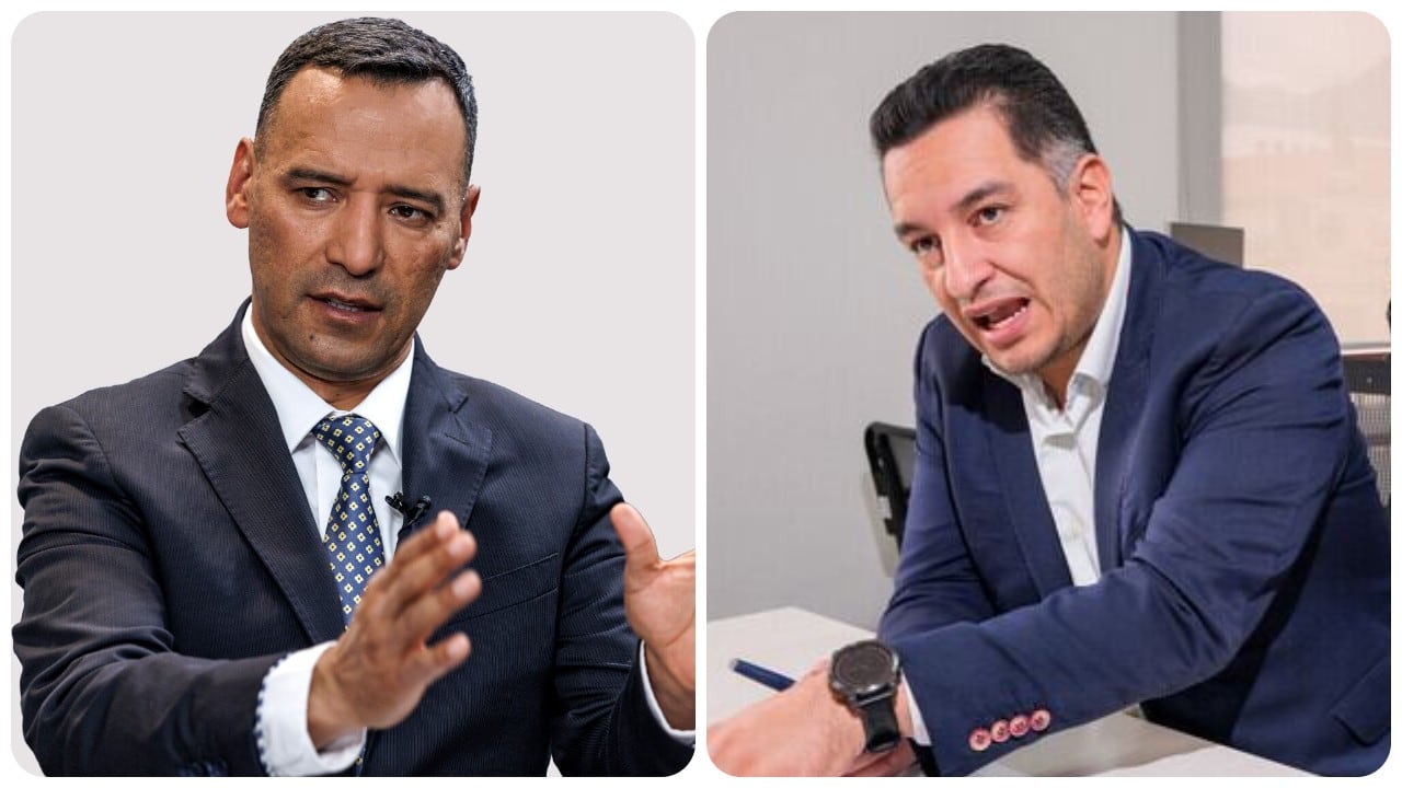 El ministro de Defensa, Pedro Sánchez, y el ministro de Justicia (e), Andrés Idárraga.