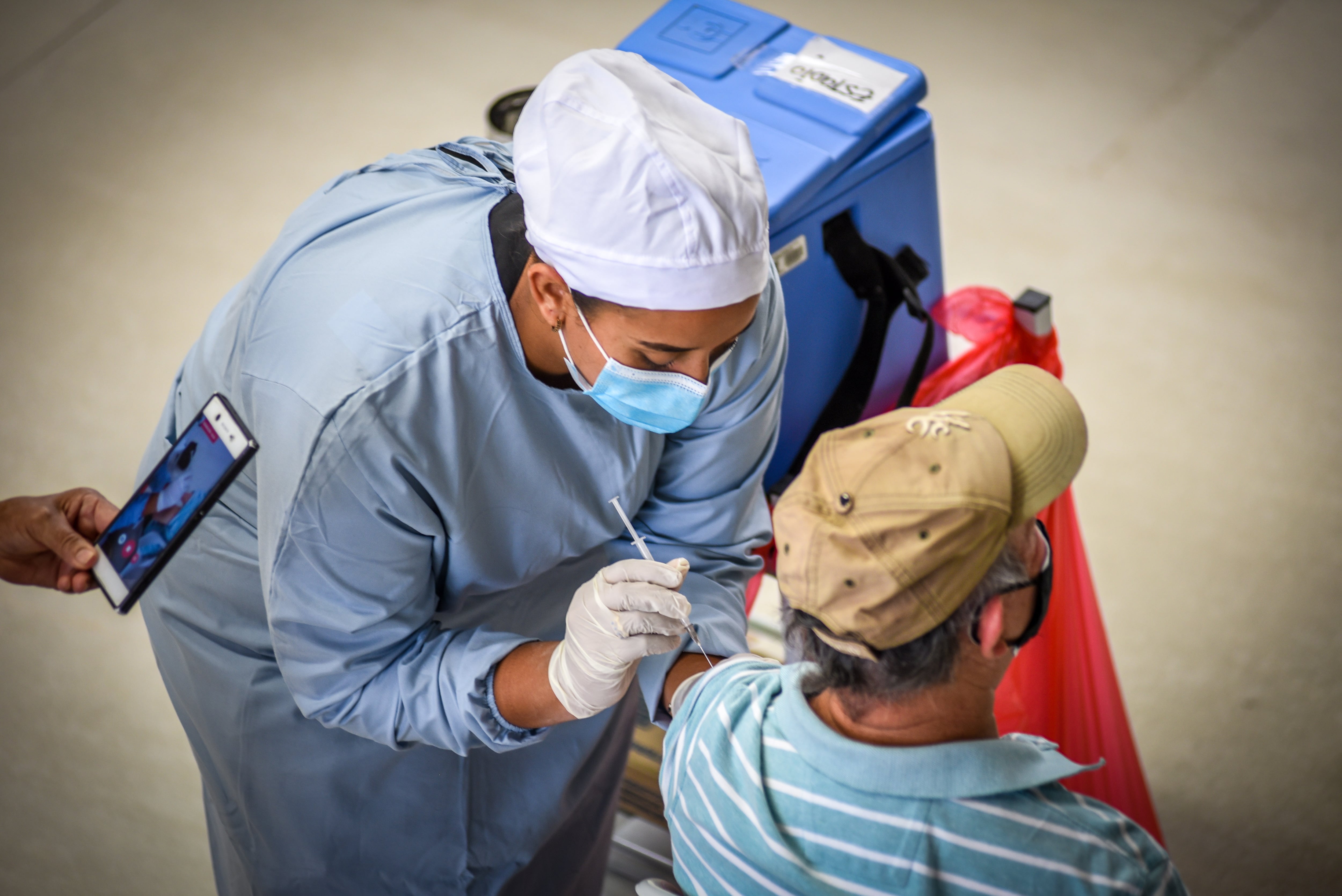 Vacunación de covid-19 en Medellín.