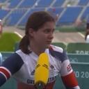 Mariana Pajón sorprendió en cámara a la corredora Beth Shirever, ganadora de las justas de BMX
