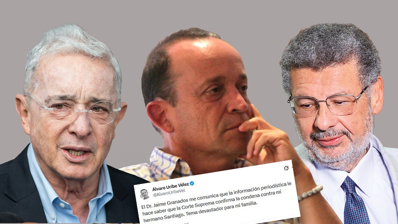 Álvaro Uribe Vélez, Santiago Uribe Vélez,y el abogado Jaime Granados