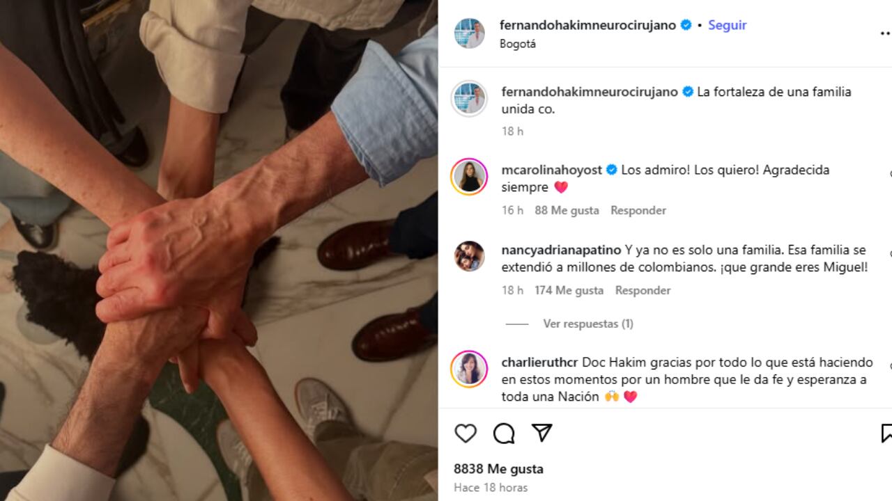 Hermana de Miguel Uribe reaccionó a post de Fernando Hakim