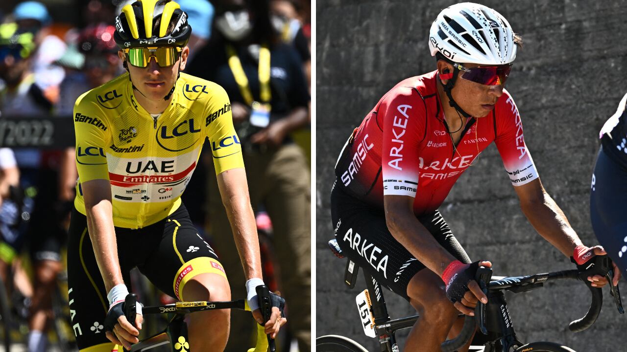 El colombiano Nairo Quintana es una amenaza para el esloveno en la pelea por el título del Tour de Francia 2022