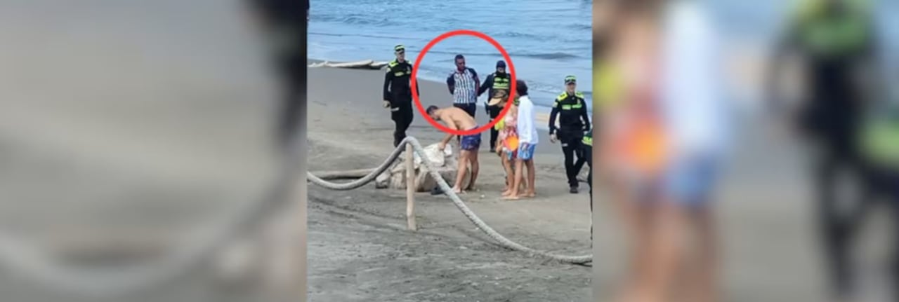 Jairo Samuel Páez Muñoz tras ser capturado por la Policía de Barranquilla.