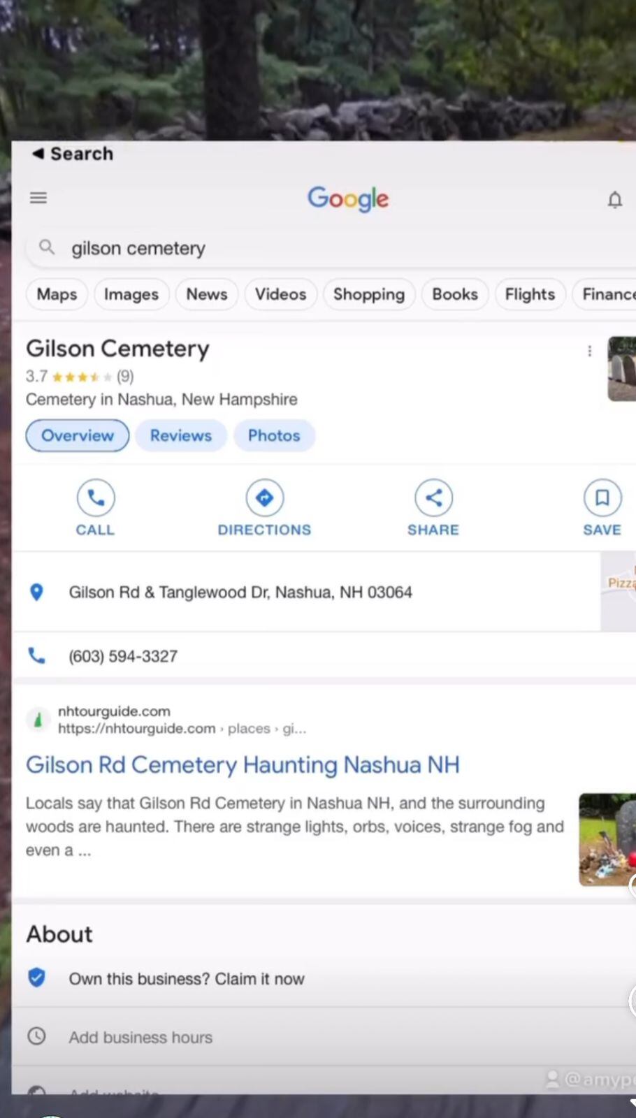 Según la mujer, este lugar es famoso por registrar presencias sobre naturales en el área