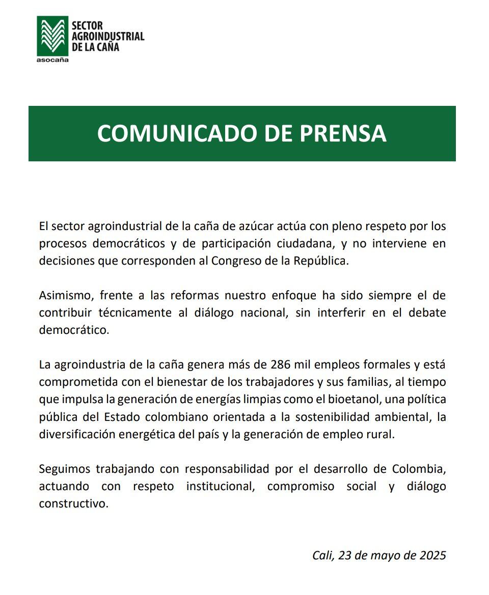 Comunicado Asocaña