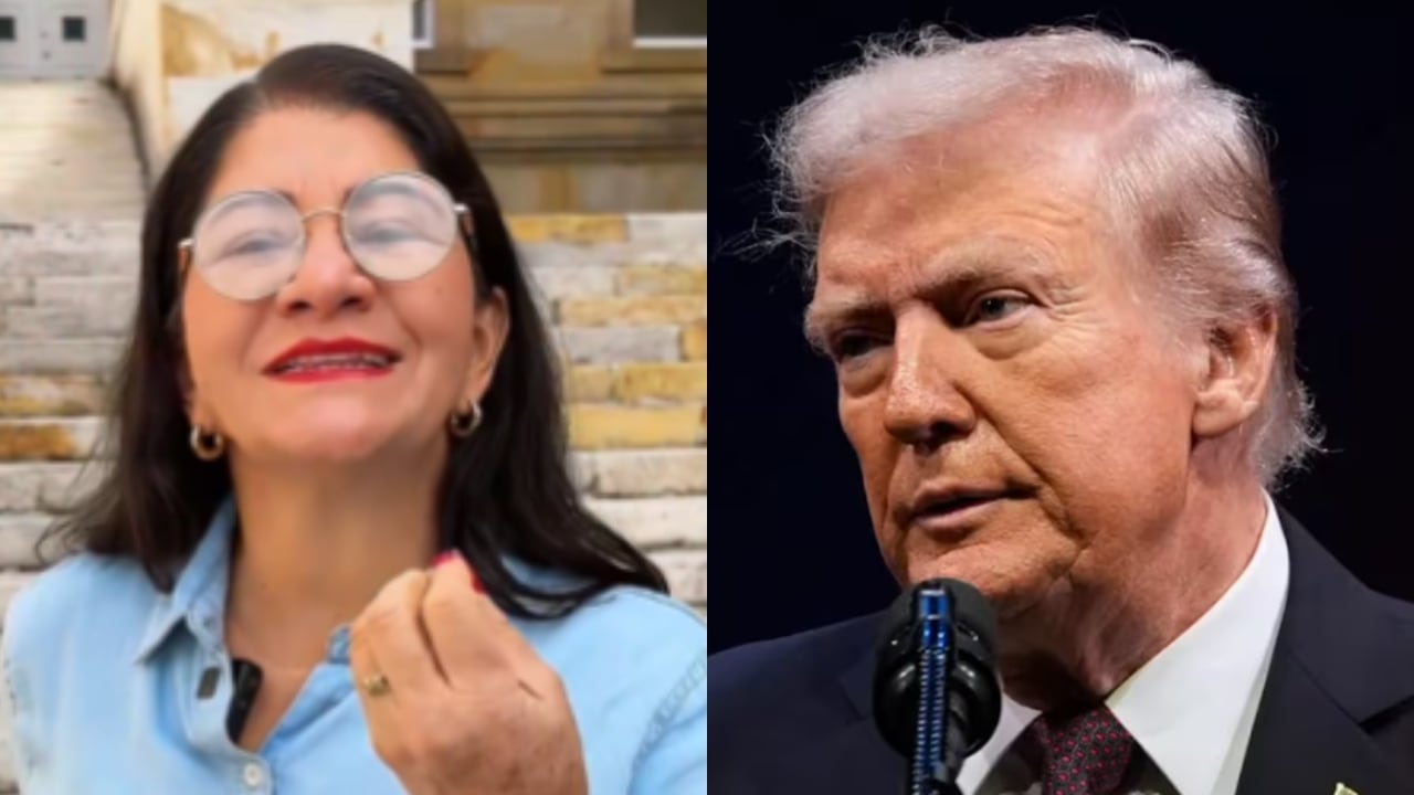 Sandra Ramírez y Donald Trump