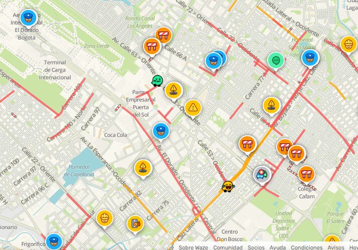 Vías afectadas por el paro de maestros.