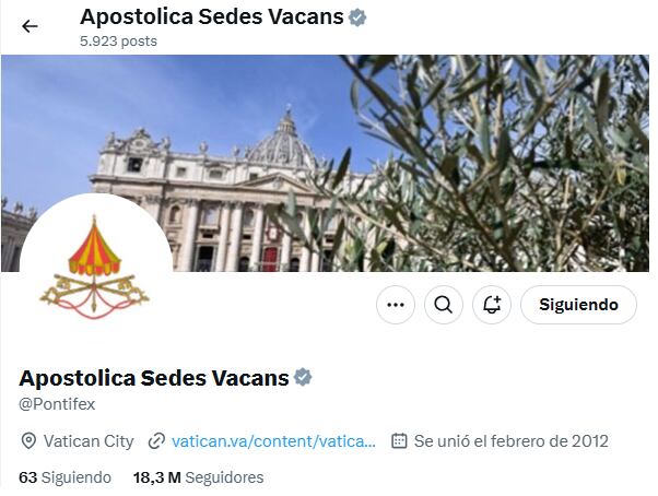 Redes sociales del Vaticano