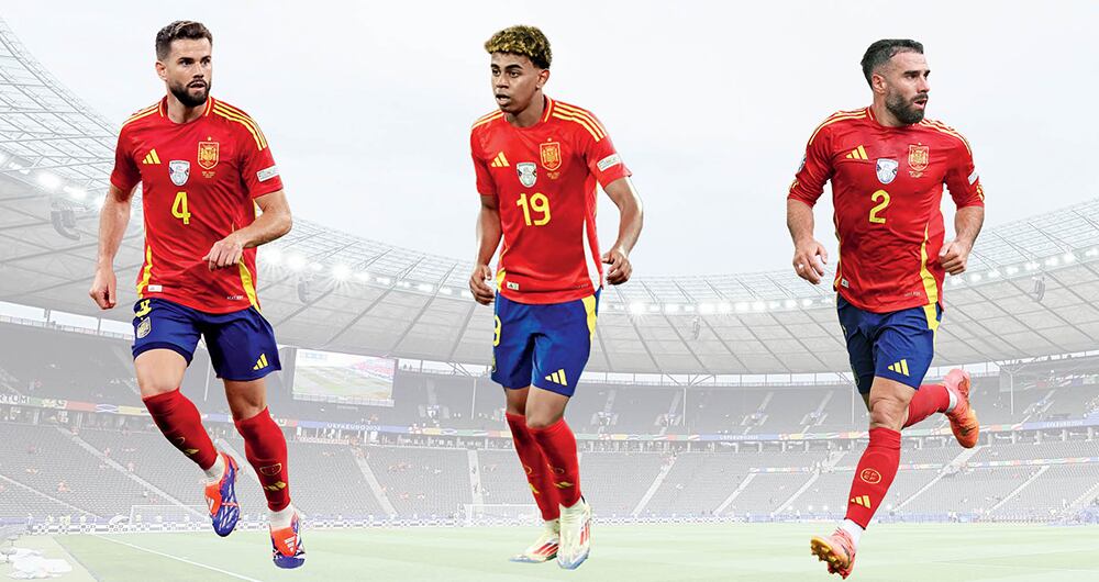 Rodri, Lamine Yamal, Dani Carvajal, Nacho y Álvaro Morata.