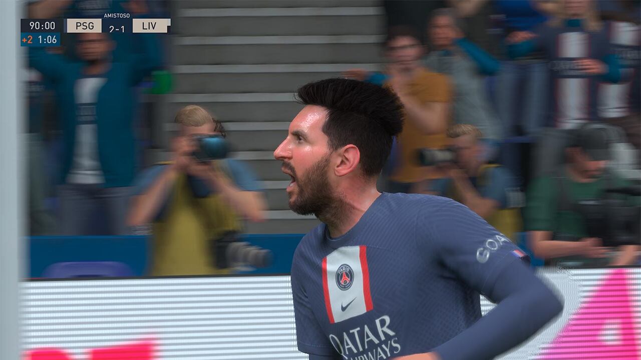 Lionel Messi jugando con el PSG en FIFA 23.