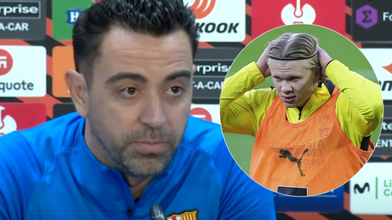 Xavi habló en rueda de prensa, antes del partido de octavos de Europa League