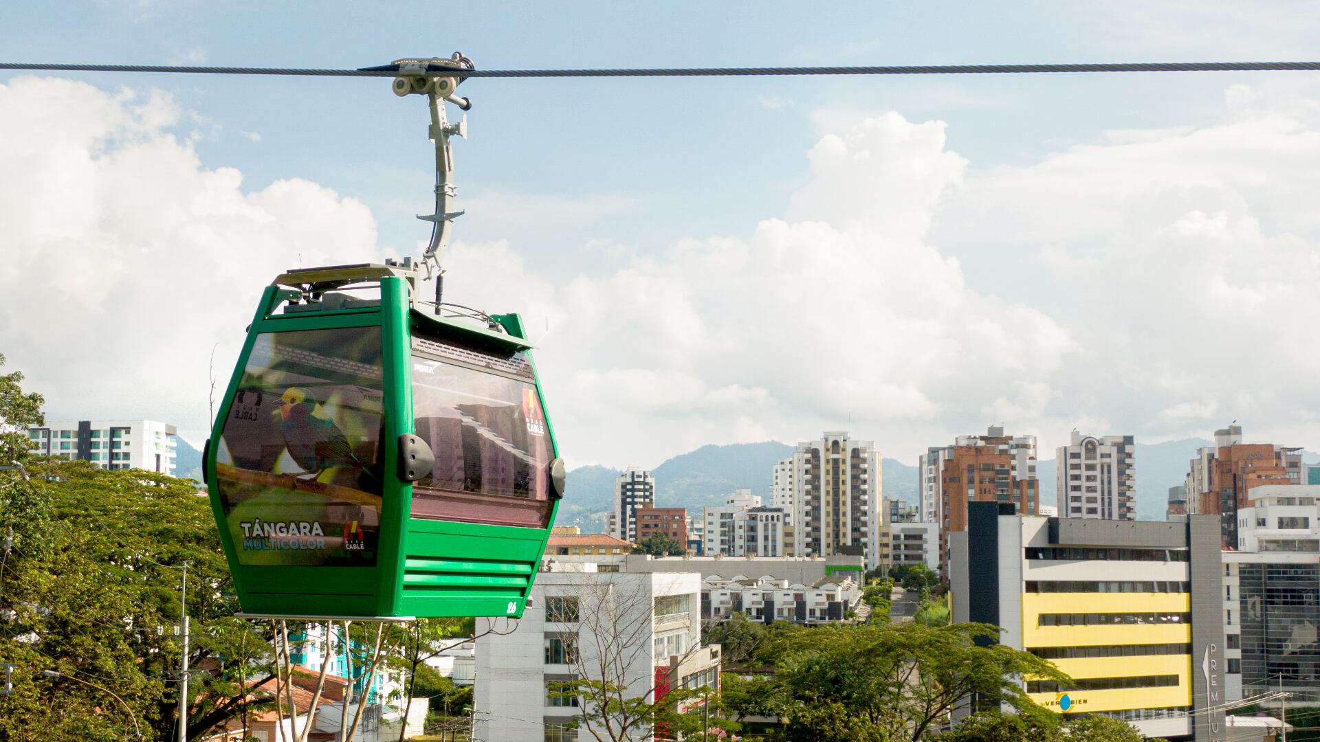 El Megacable de Pereira tiene 3,4 kilómetros de longitud.