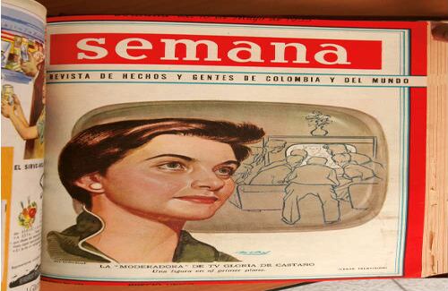 Gloria Valencia de Castaño en páginas de la revista Semana. 