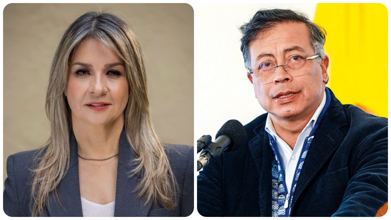 Vicky Dávila y Gustavo Petro.