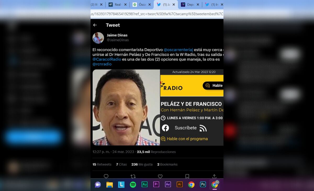 La información que apunta la llegada de Rentería a la W Radio.