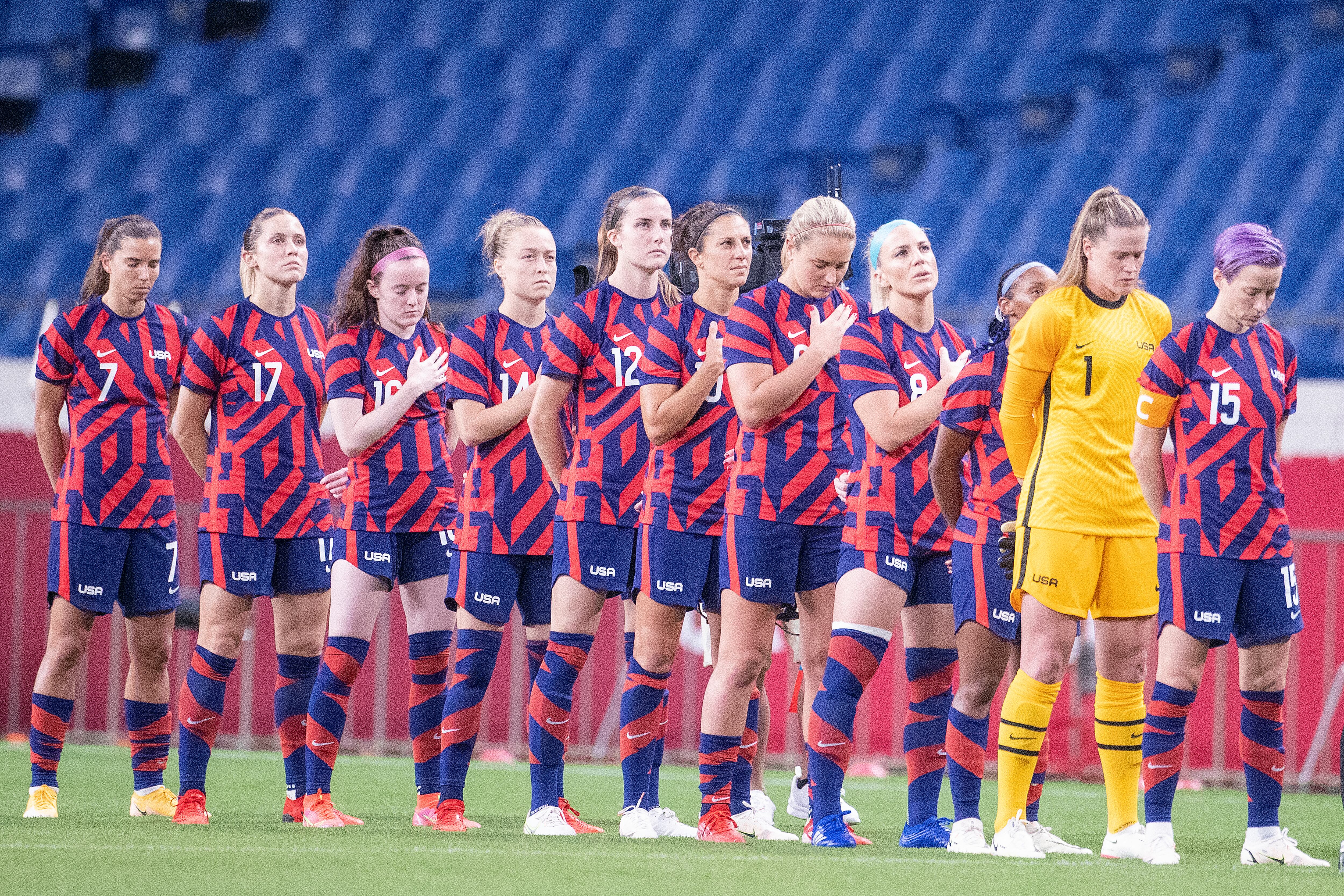 Selección Femenina en cabeza de su capitana Megan Rapinoe