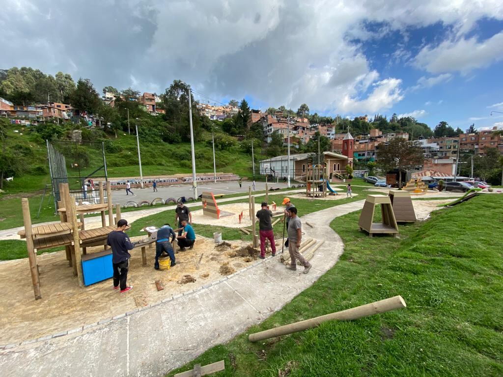 El proceso de construcción de este espacio infantil duró dos meses y estuvo a cargo de los habitantes del barrio Soratama.