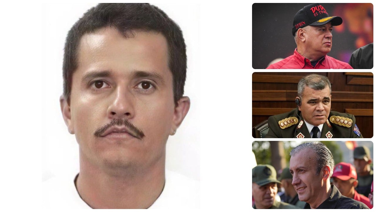 Nemesio Oseguera, alias el Mencho junto a Diosdado Cabello, Vladimir Padrino y Tarek El Aissami.