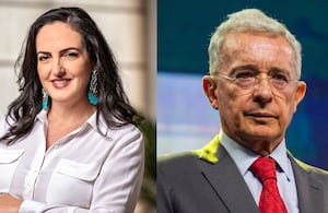 María Fernanda Cabal y Álvaro Uribe.