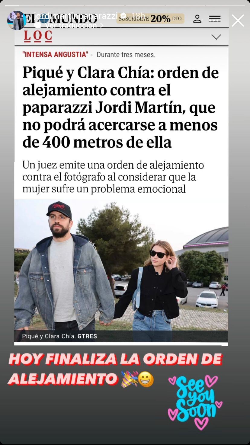 El periodista envió un mensaje a Clara Chía y Piqué.