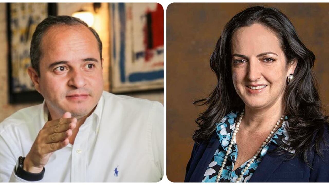 El congresista Juan Espinal y la senadora María Fernanda Cabal.