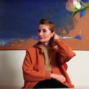 La autora austriaca de "El pianista", Elfriede Jelinek, ganadora del Premio Nobel de Literatura 2004, en su casa en las afueras de Viena. Foto: Sophie Bassouls