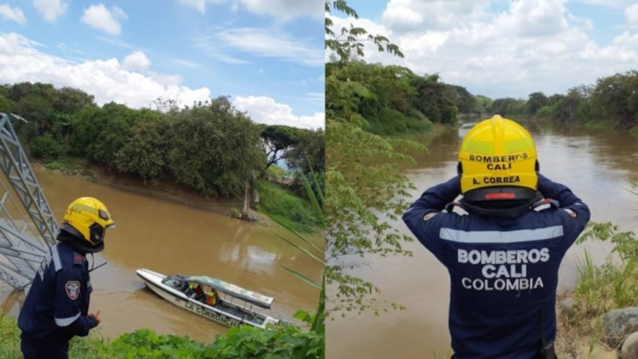Bomberos de Cali buscan el cuerpo.