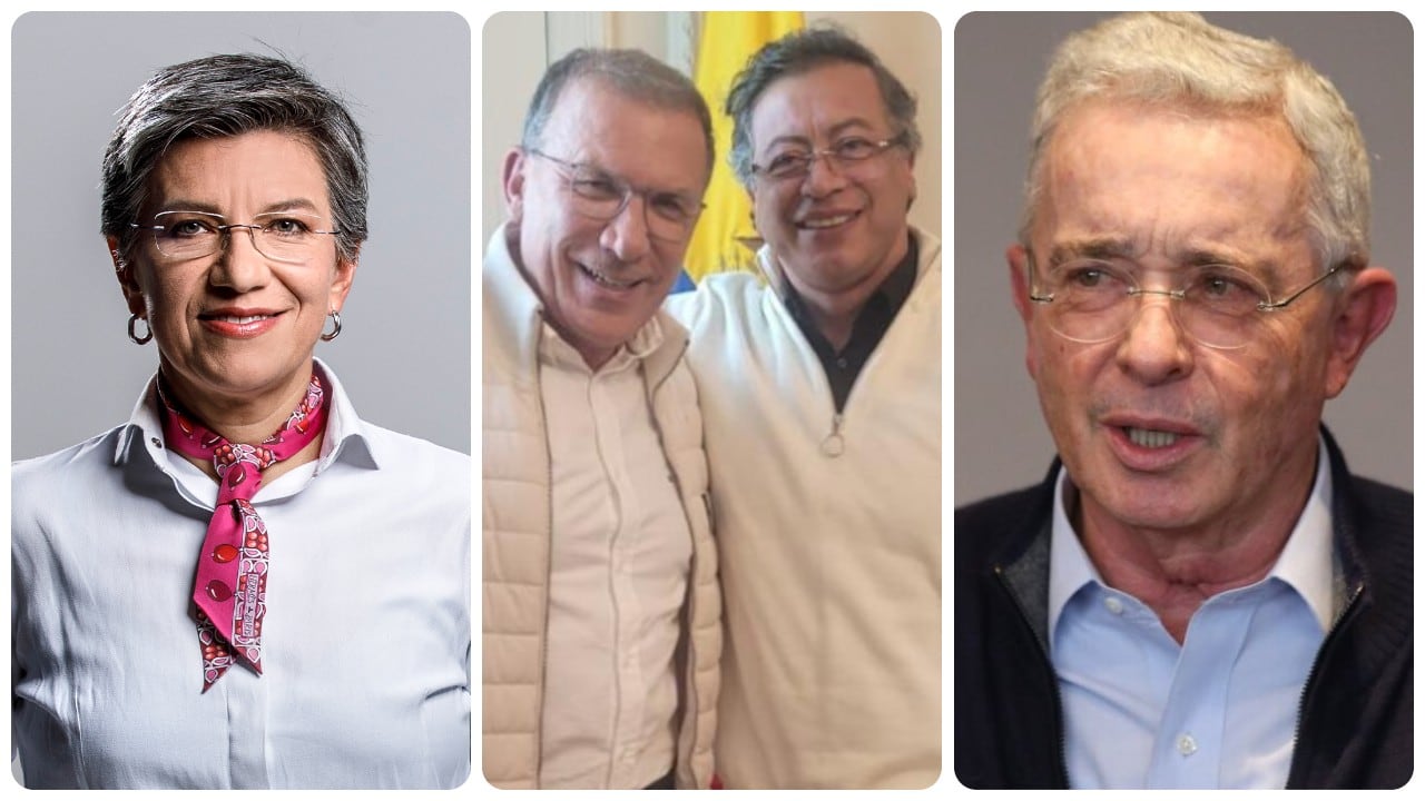 Claudia López, Roy Barreras, Gustavo Petro y Álvaro Uribe.