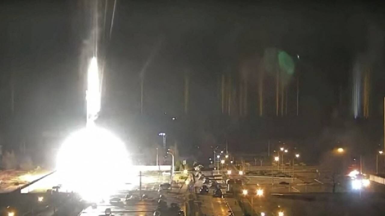 Ataque a central nuclear de Zaporiya en Ucrania.