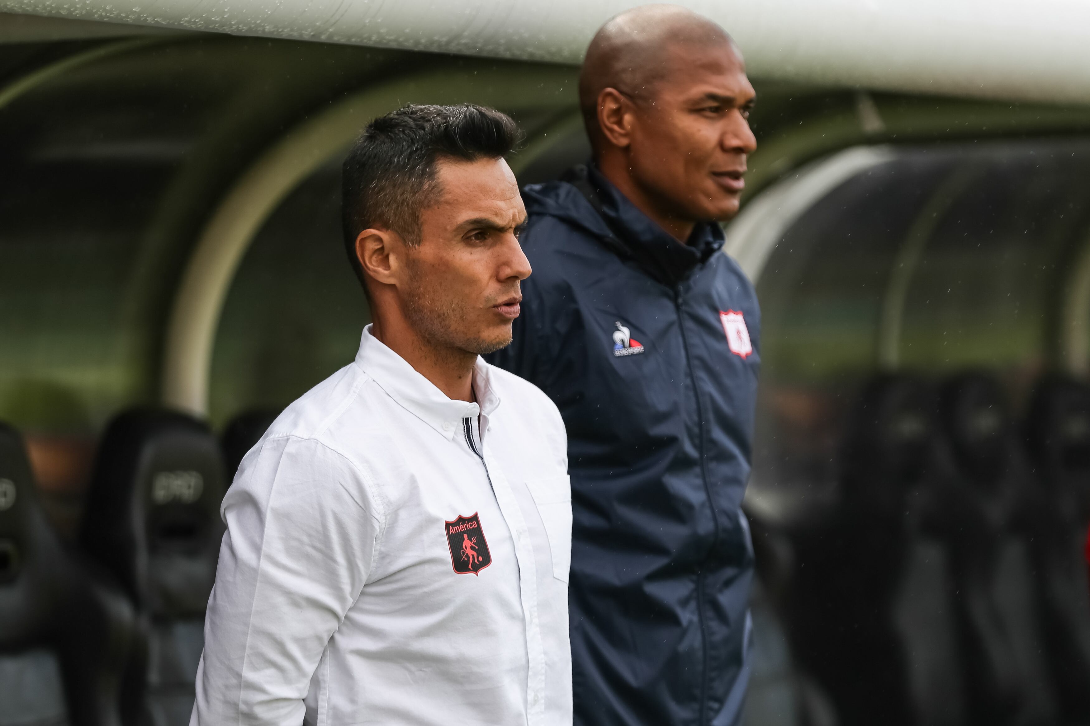 Bogotá. Agosto 6 de 2023. Equidad enfrenta a America de Cali, por la cuarta fecha de la liga BetPlay, en el estadio El Campin.(Colprensa-John Paz)