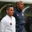 Bogotá. Agosto 6 de 2023. Equidad enfrenta a America de Cali, por la cuarta fecha de la liga BetPlay, en el estadio El Campin.(Colprensa-John Paz)