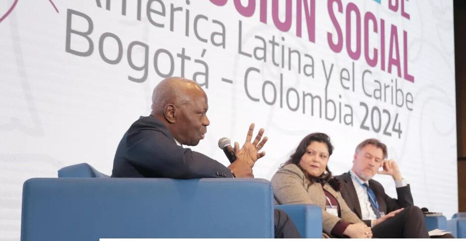 Gilbert Hongbo, director general de la OIT, en su intervención en la cumbre de ministros de trabajo que se realiza en Colombia.