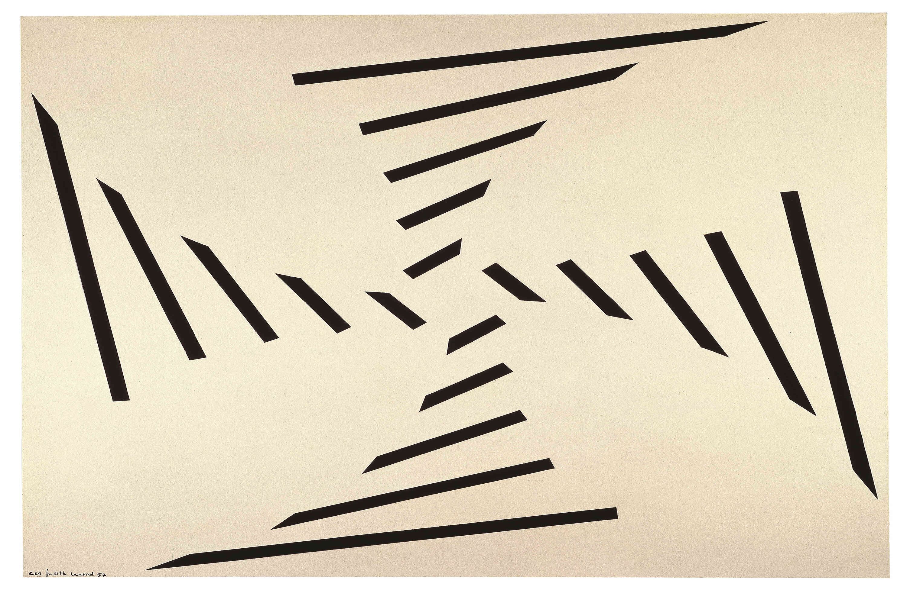 10. Judith Lauand, (Brazilian, born 1922). Concrete 61. 1957. Synthetic polymer paint on wood.