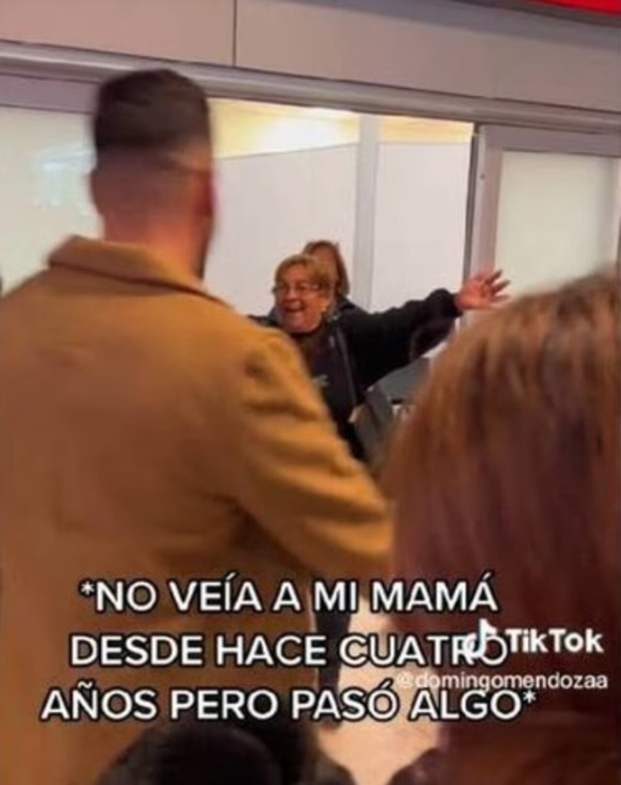 Mujer confunde a su hijo en el aeropuerto