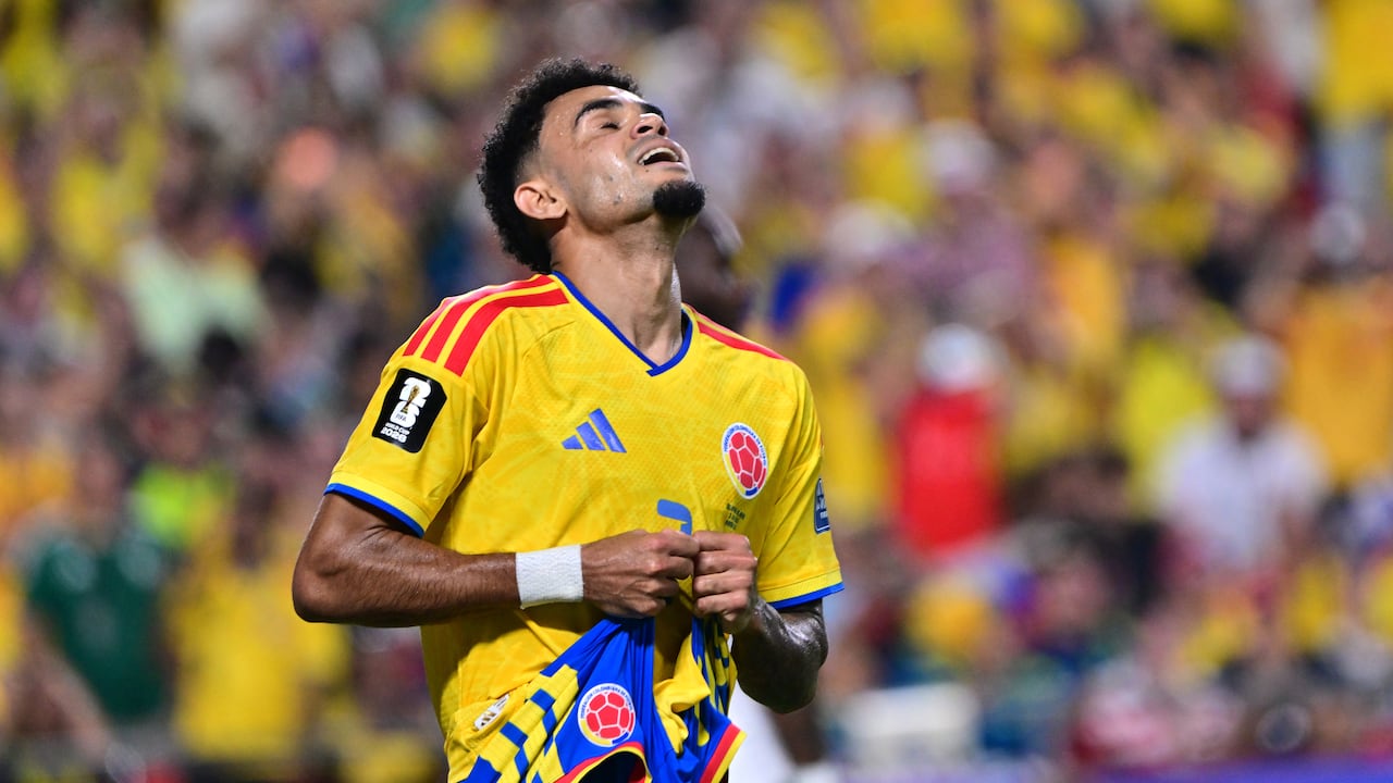 Luis Díaz se lamenta tras una ocasión perdida con la Selección Colombia en el Mundial 2026.