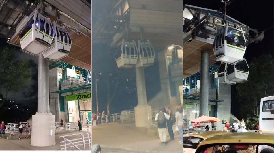 Emergencia de este miércoles en el metrocable de Medellín.