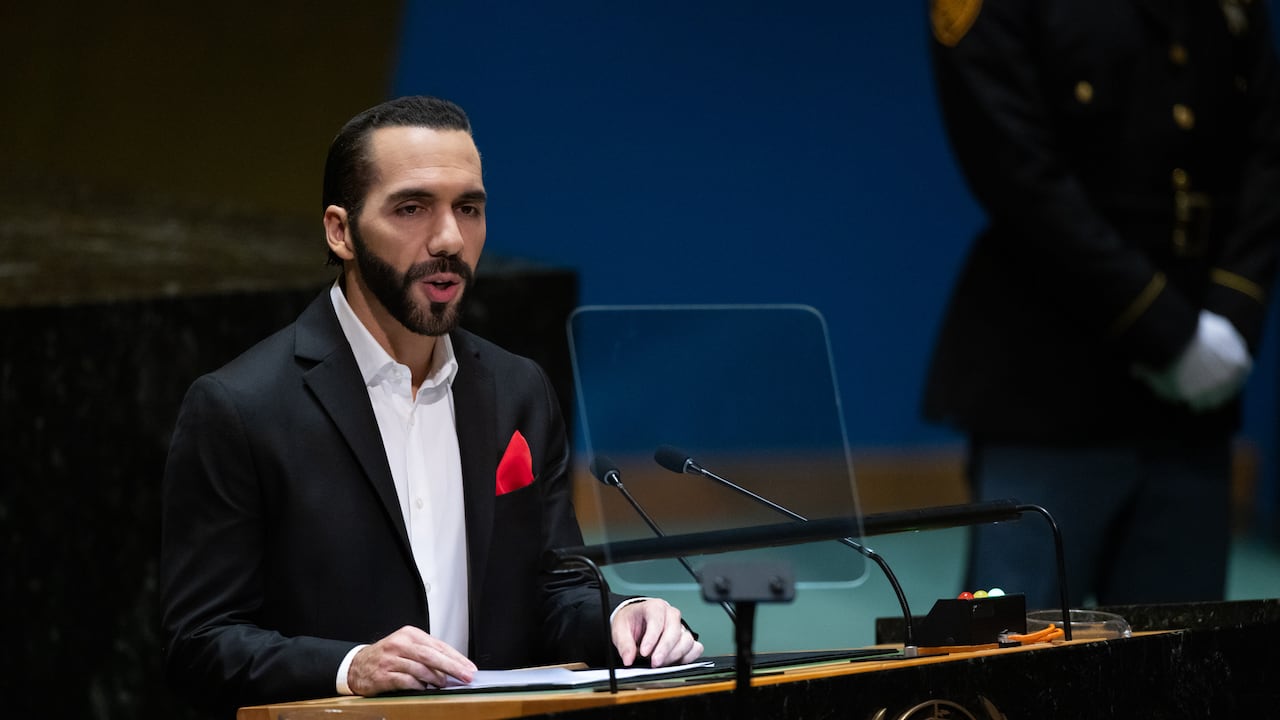 Nayib Bukele ante las Naciones Unidas.