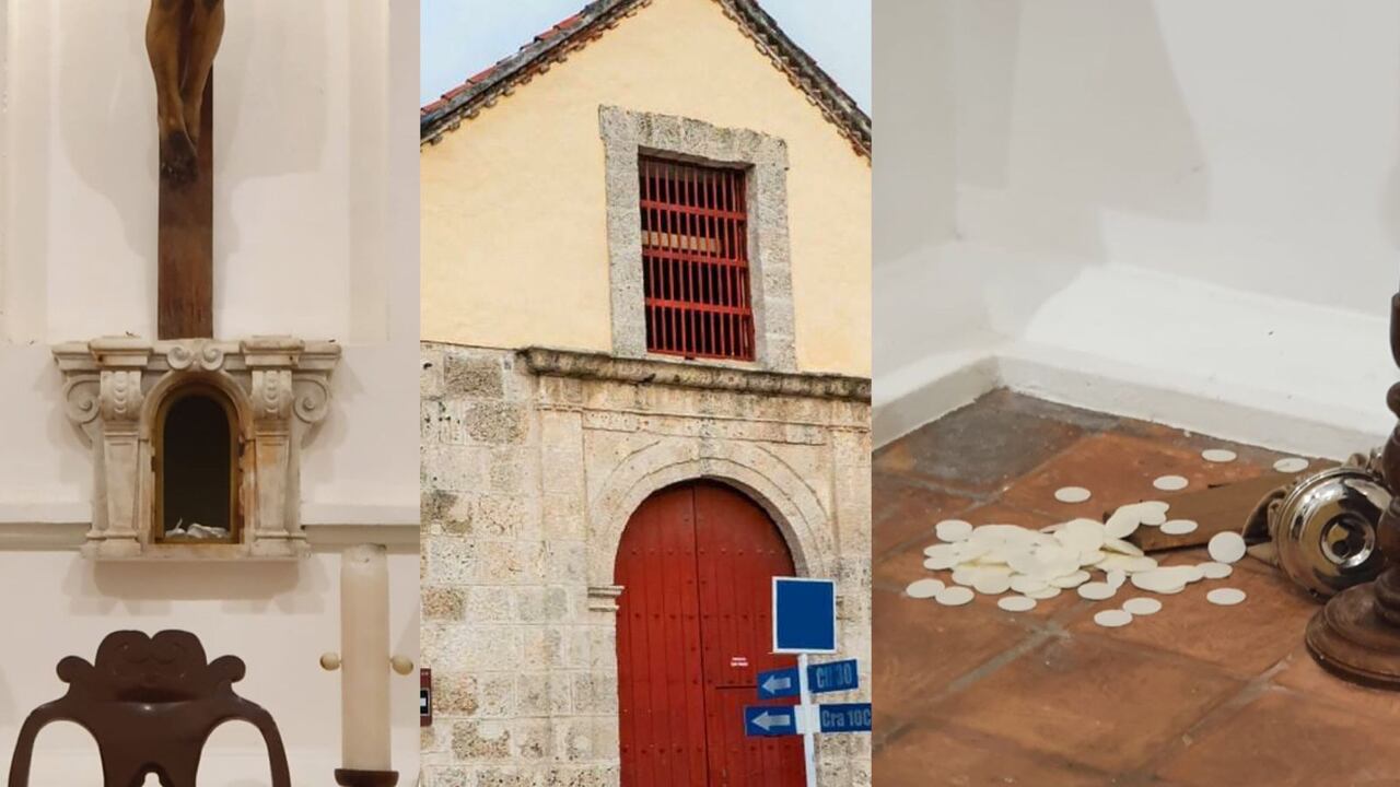 Iglesia San Roque ubicada en el barrio Getsemaní de Cartagena, fue robada y vandalizada.