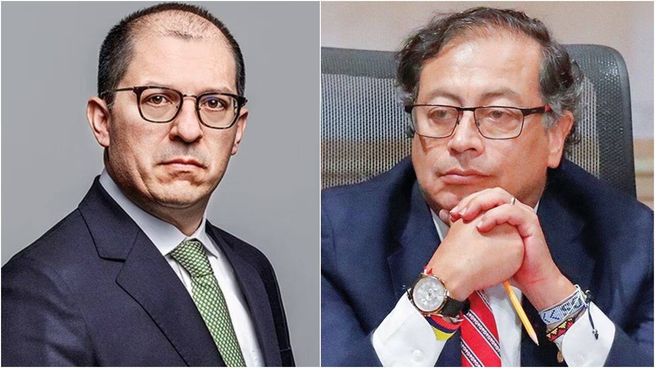 Exfiscal general Francisco Barbosa y el presidente Gustavo Petro.